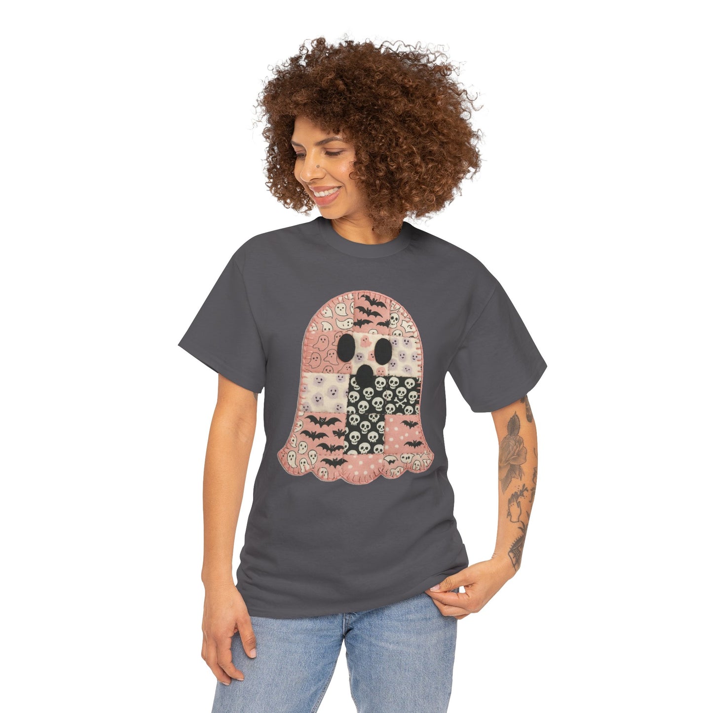 Halloween Ghost Patchwork Tee
