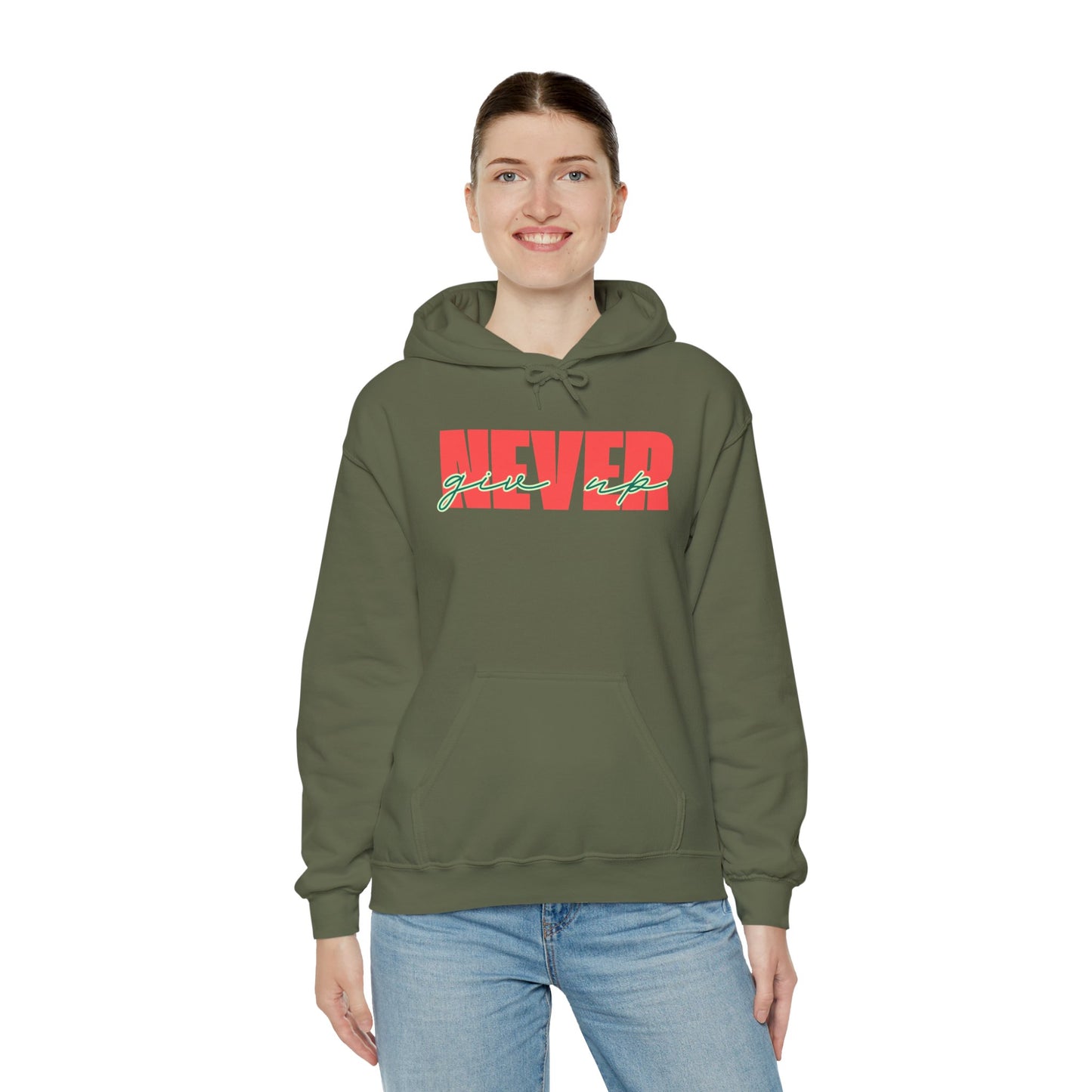 Never Give Up Hoodie – Unisex