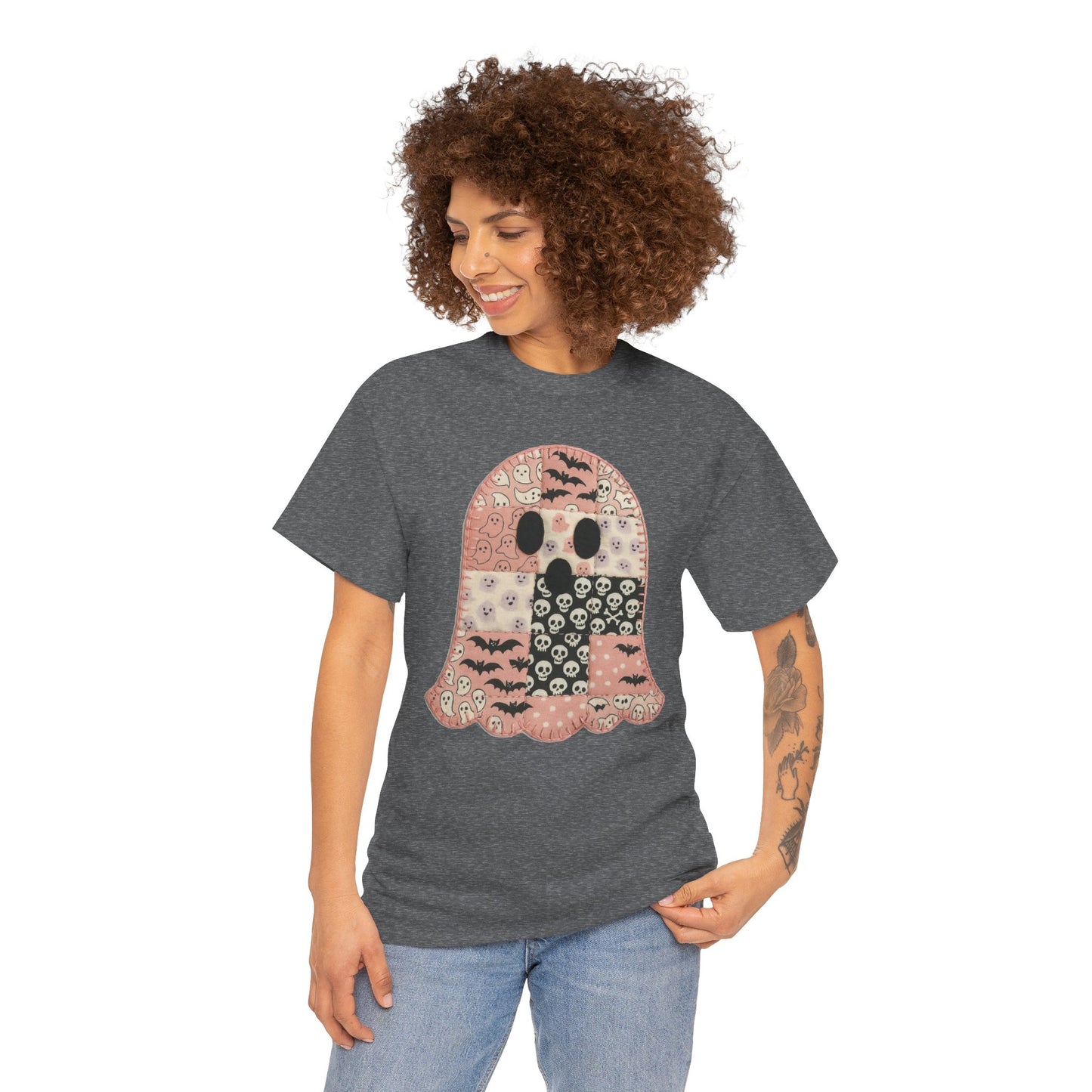 Halloween Ghost Patchwork Tee