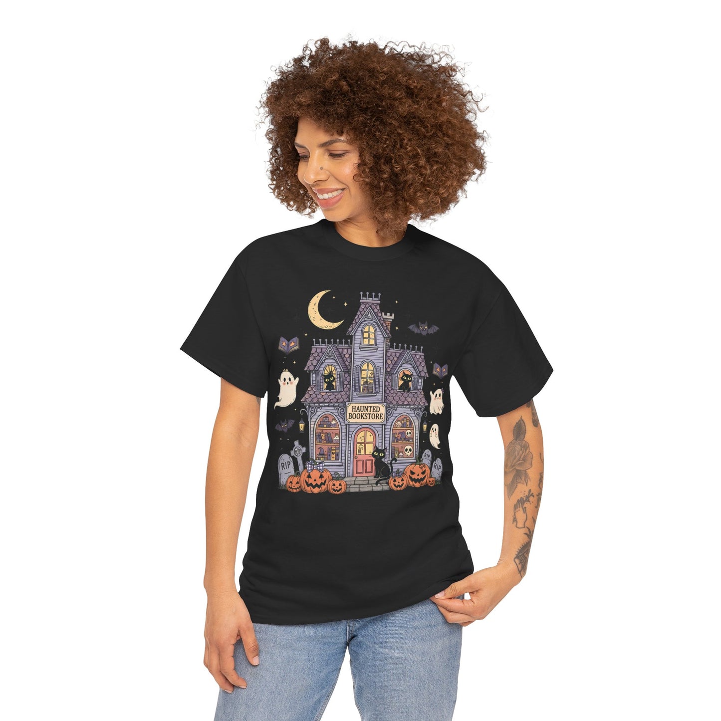 Haunted Fall Bookstore Tee