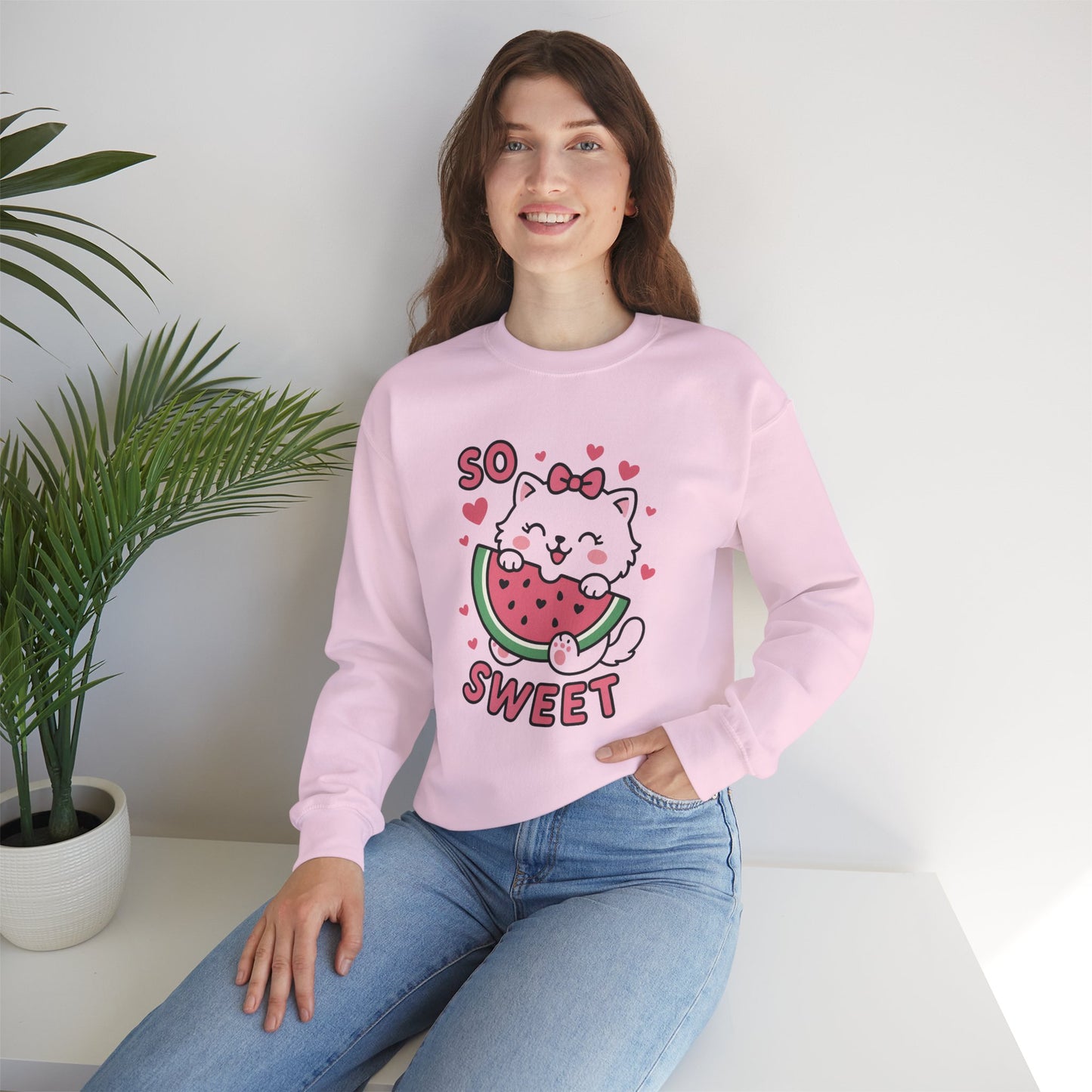 Cute Cat Watermelon Sweatshirt