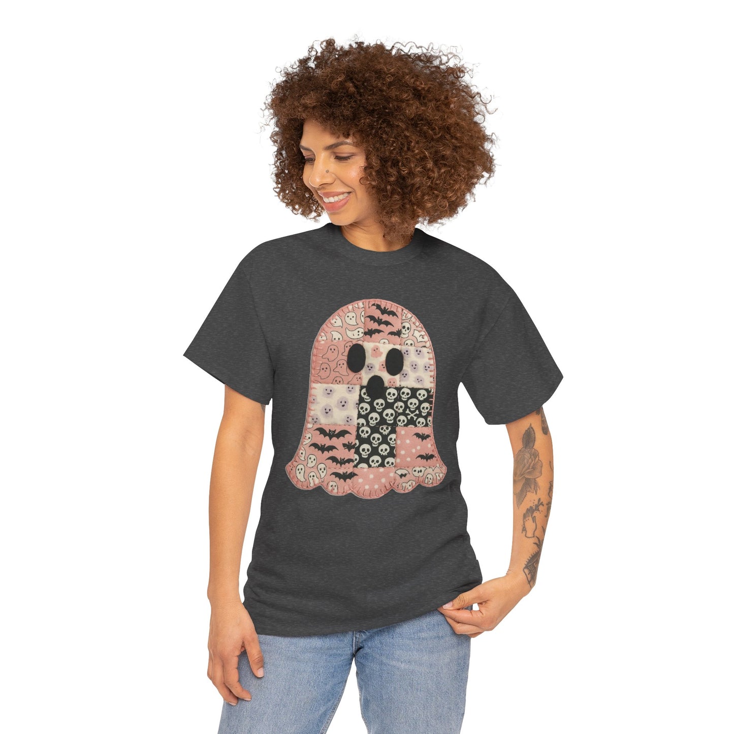 Halloween Ghost Patchwork Tee