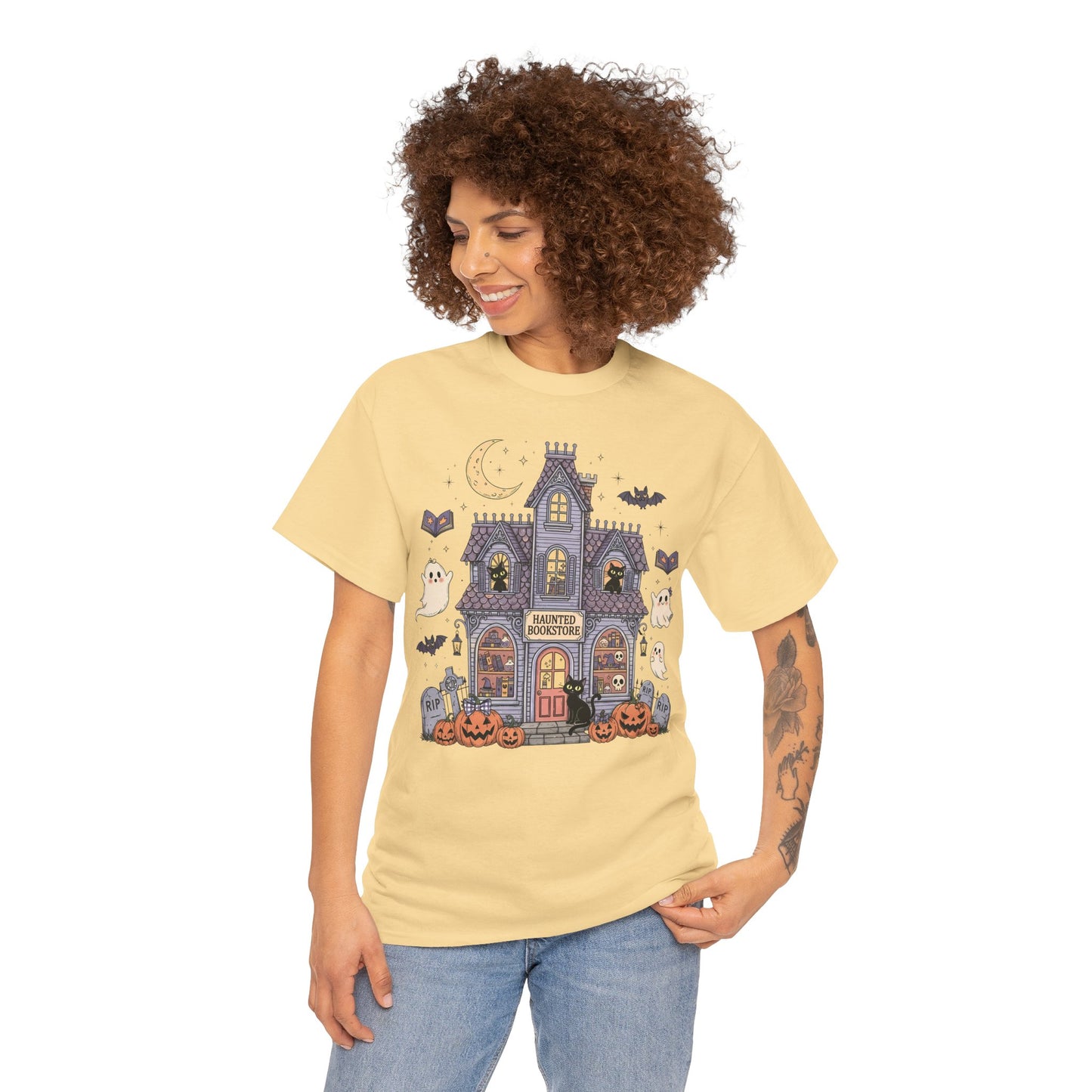 Haunted Fall Bookstore Tee