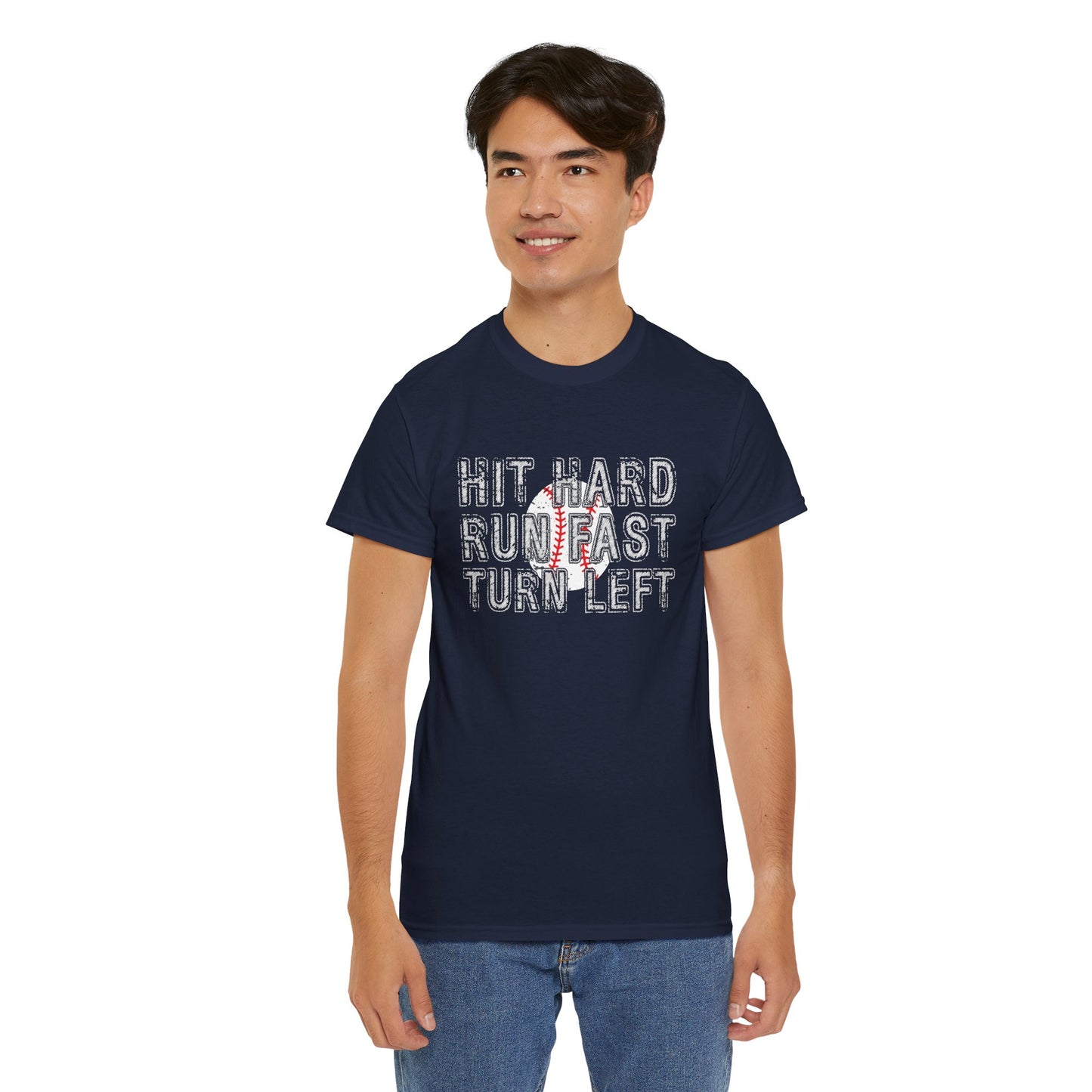 'Hit Hard, Run Fast, Turn Left' Tee