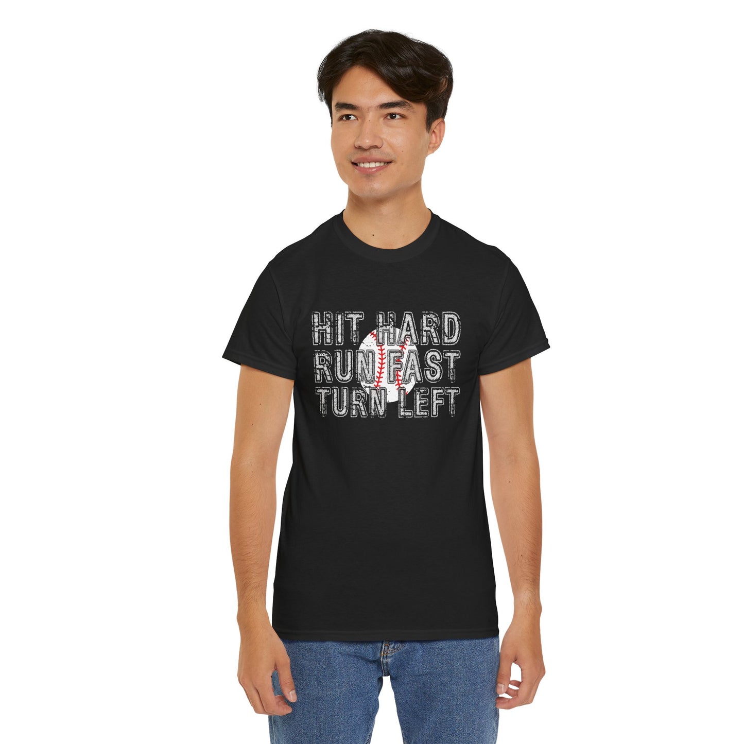 'Hit Hard, Run Fast, Turn Left' Tee