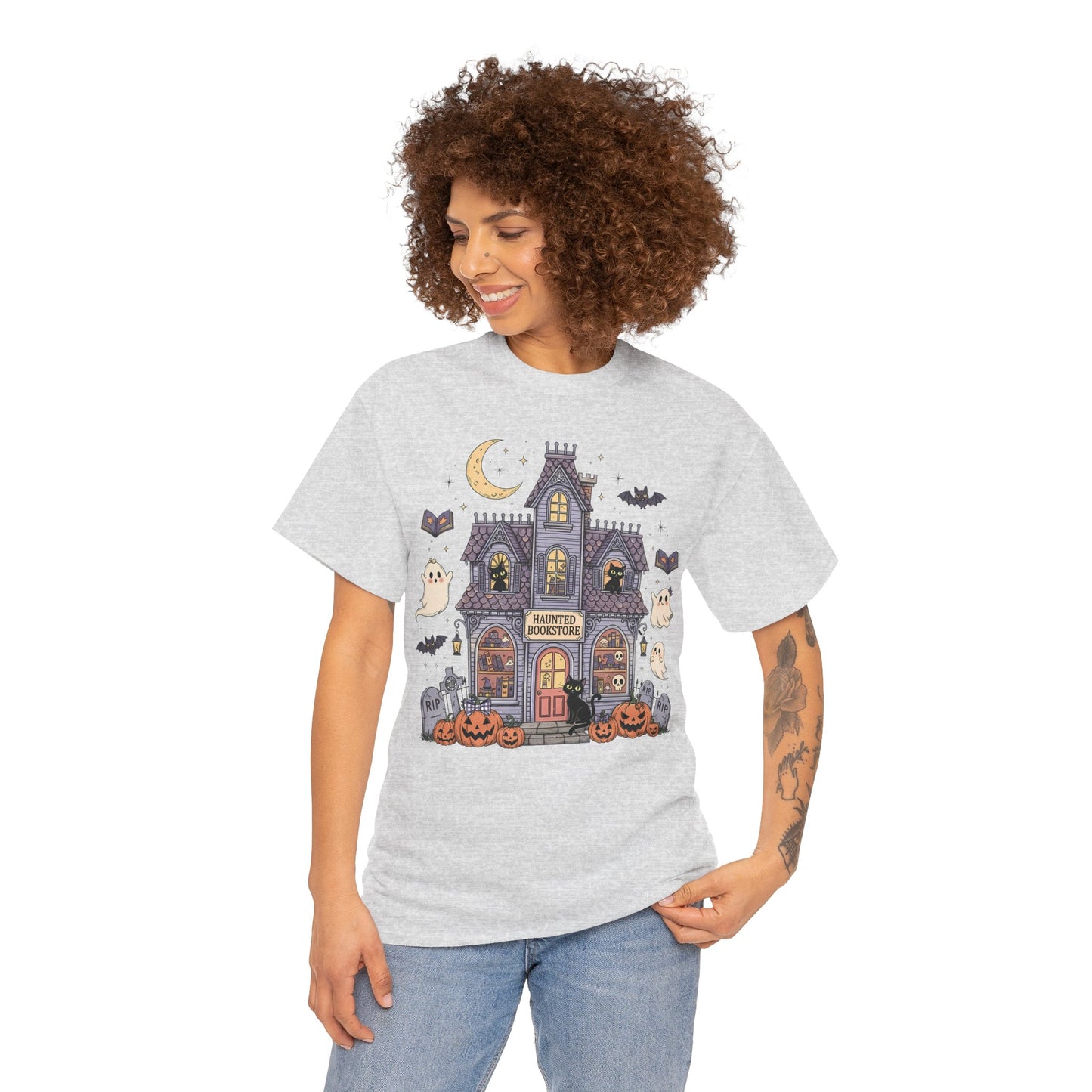 Haunted Fall Bookstore Tee