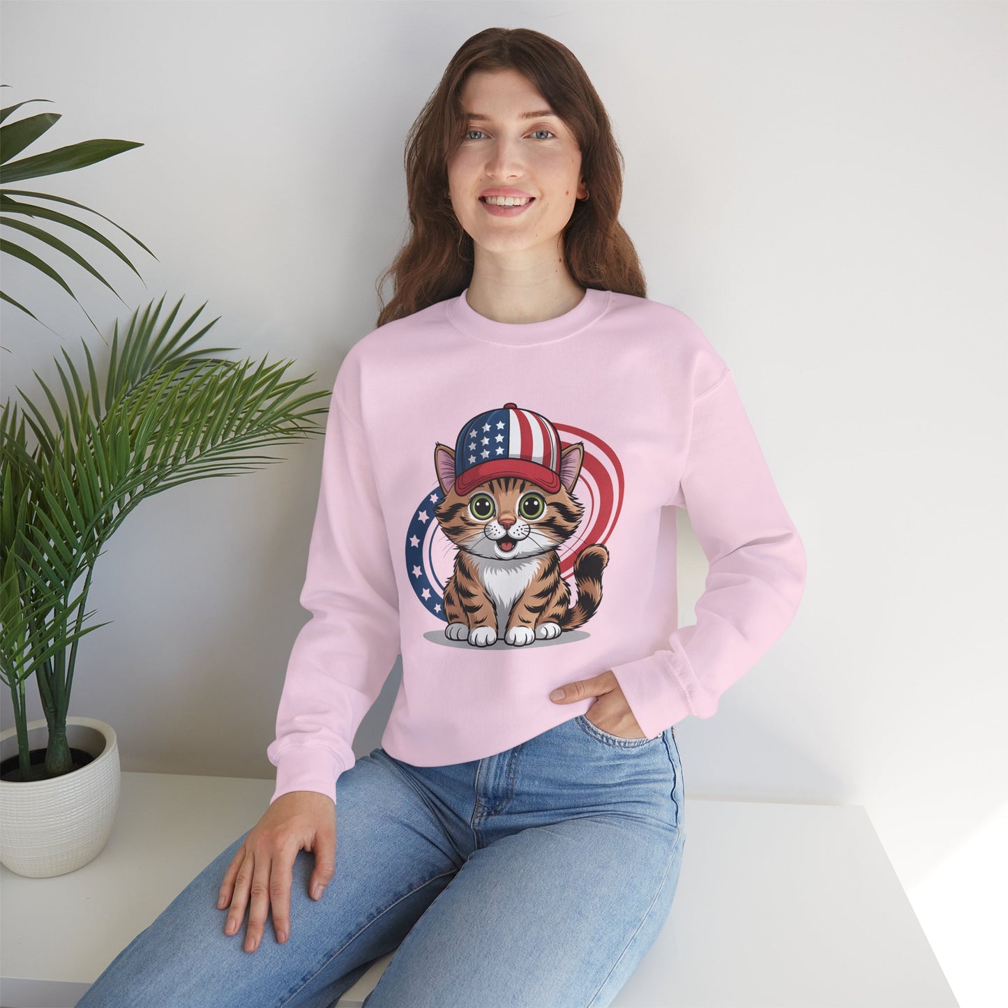Patriotic Cat Sweatshirt