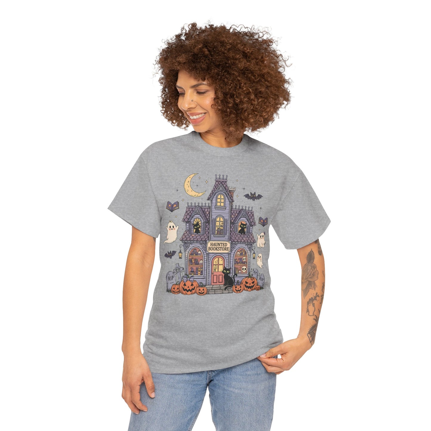 Haunted Fall Bookstore Tee