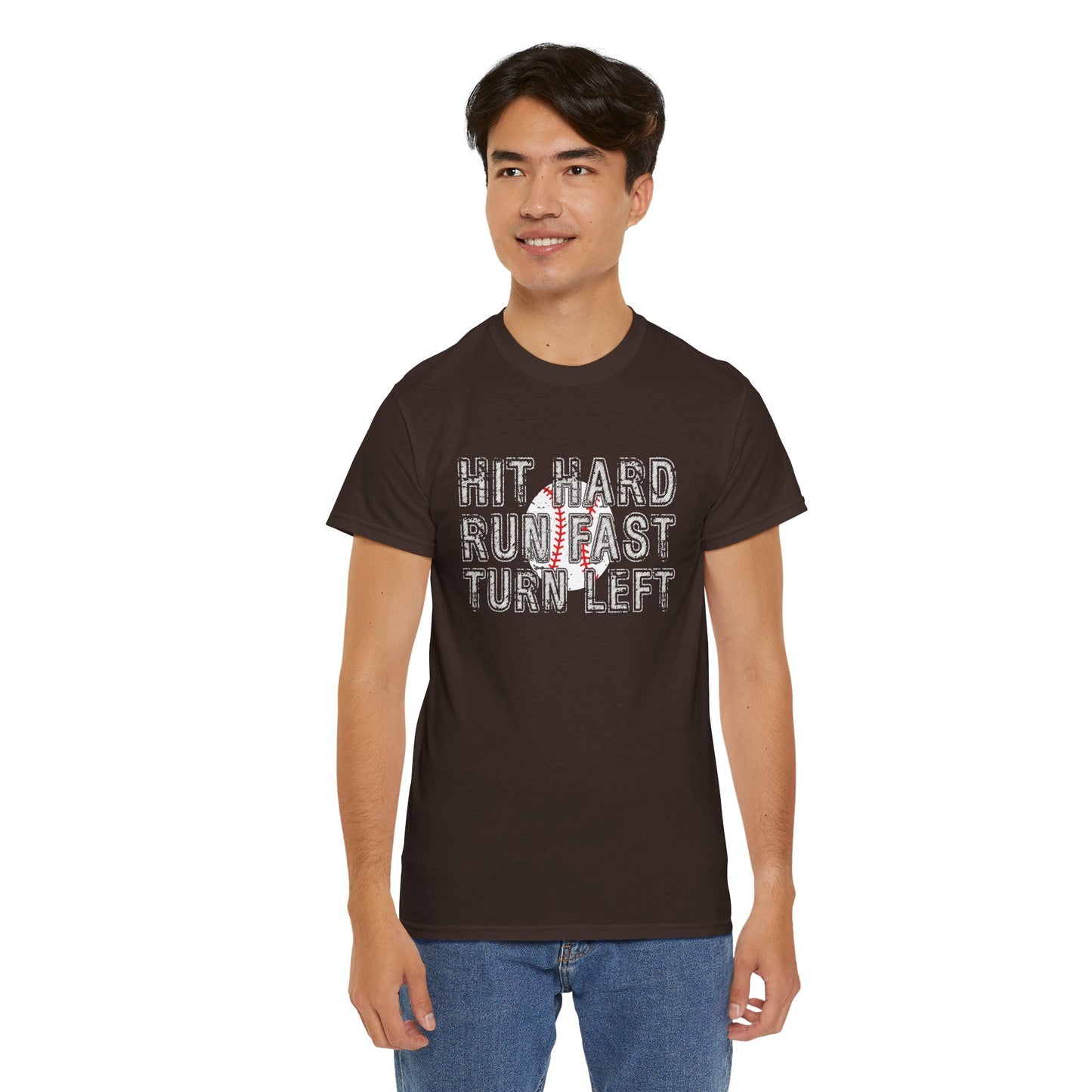 'Hit Hard, Run Fast, Turn Left' Tee