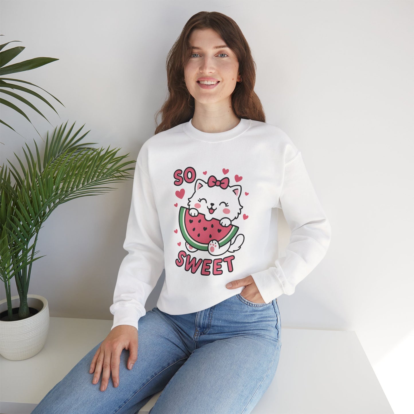Cute Cat Watermelon Sweatshirt