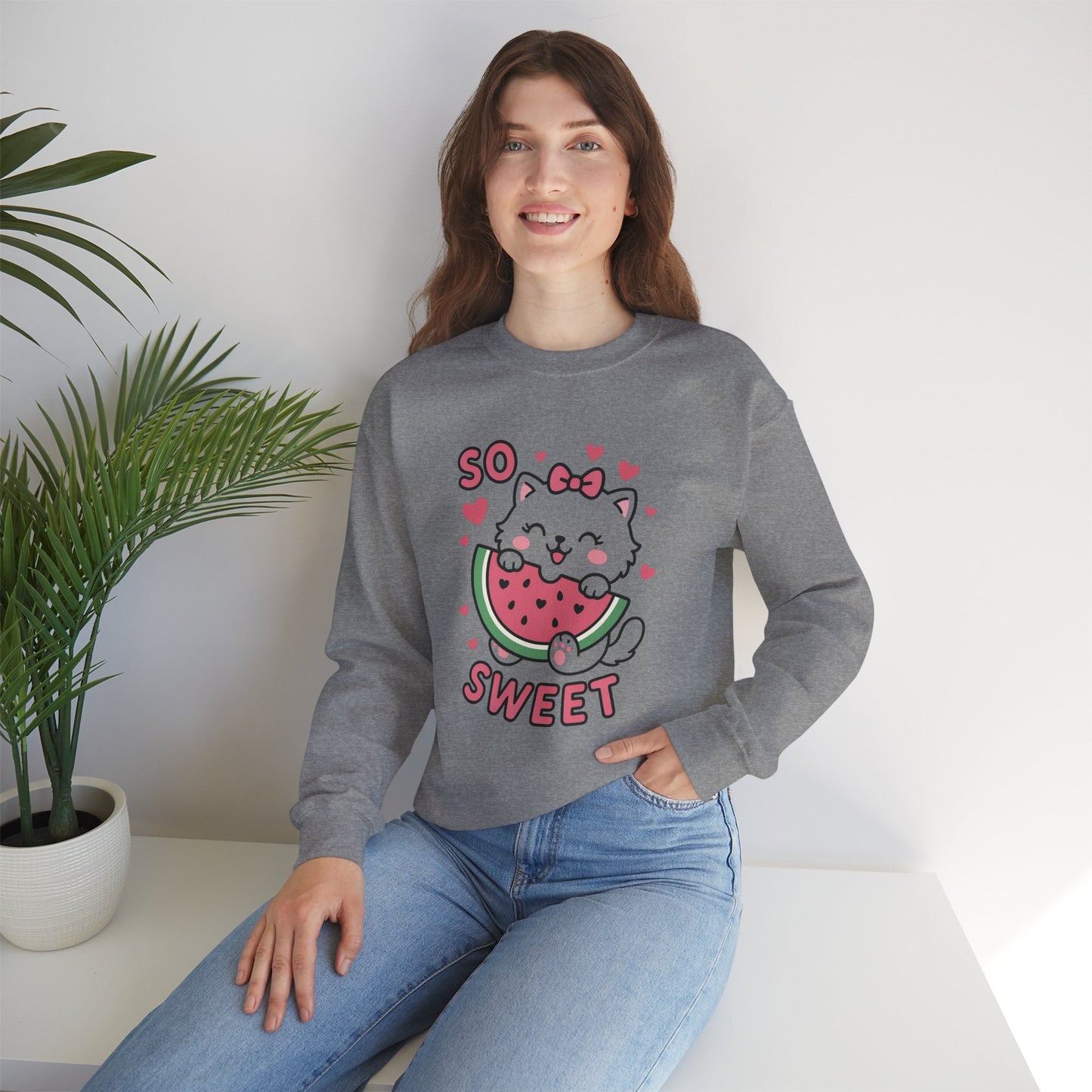 Cute Cat Watermelon Sweatshirt