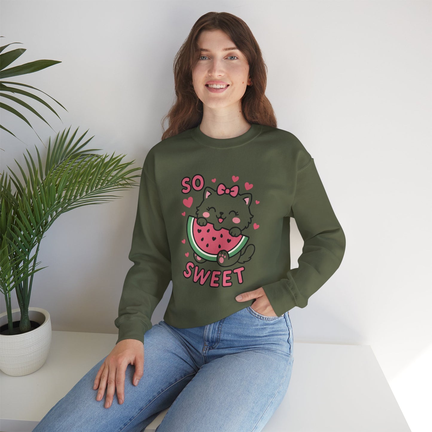 Cute Cat Watermelon Sweatshirt
