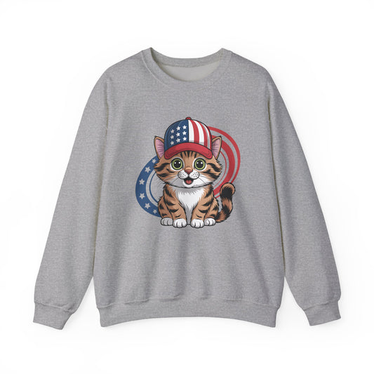 Patriotic Cat Sweatshirt