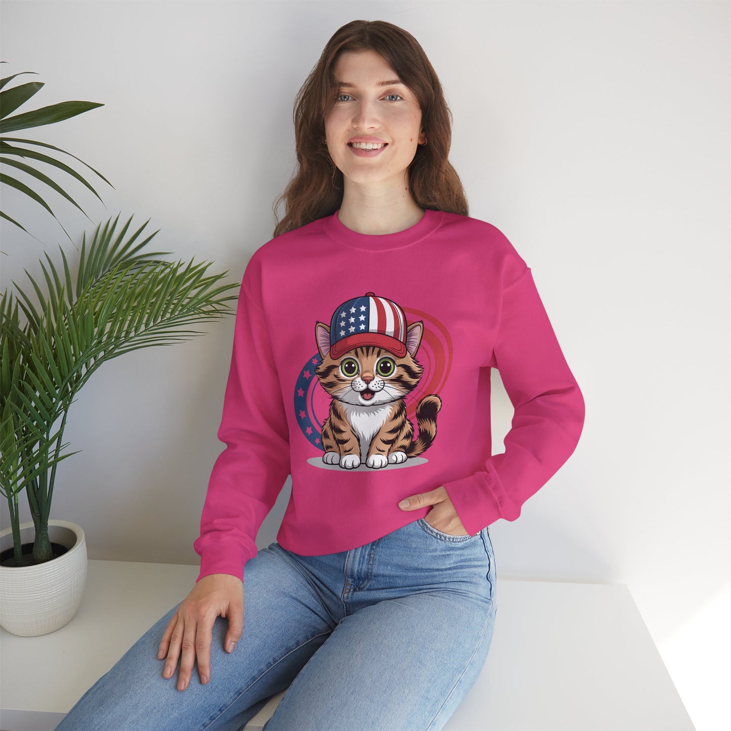 Patriotic Cat Sweatshirt