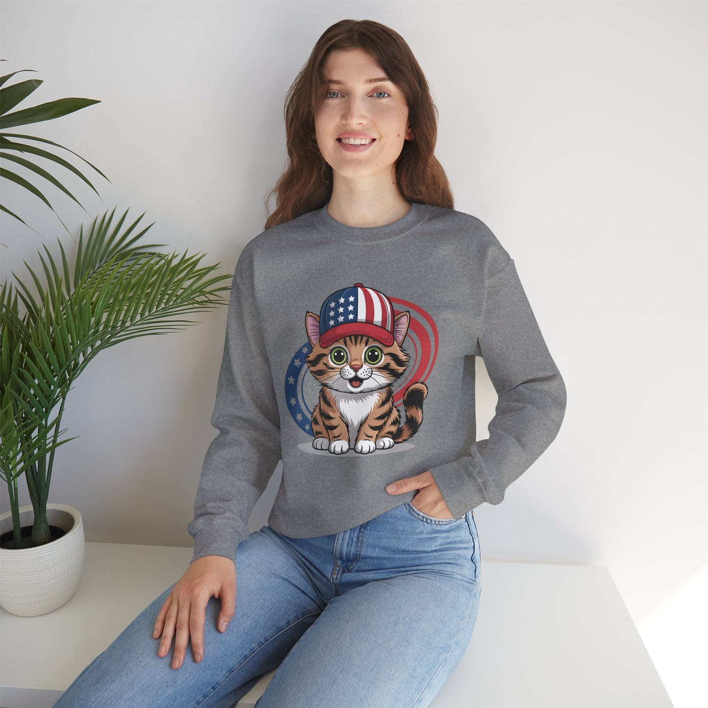 Patriotic Cat Sweatshirt
