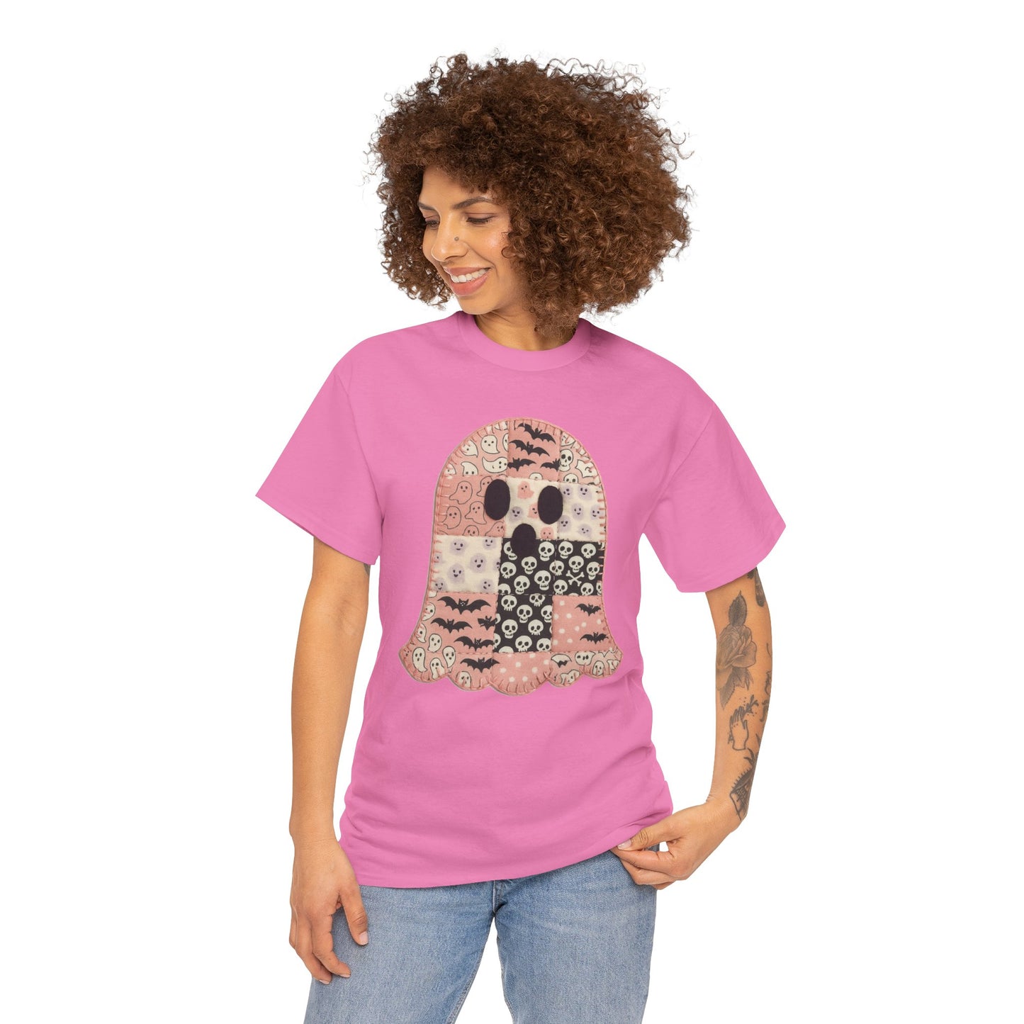 Halloween Ghost Patchwork Tee