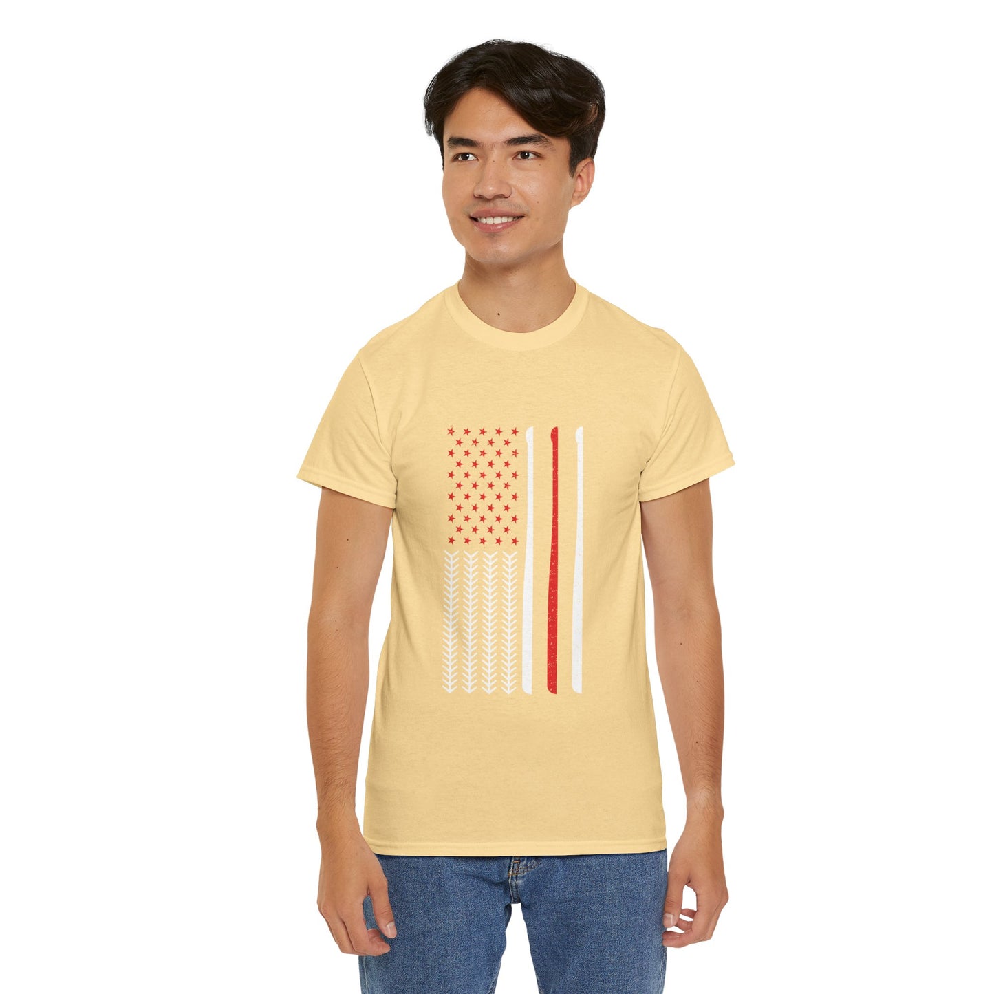 Vintage Baseball American Flag Tee