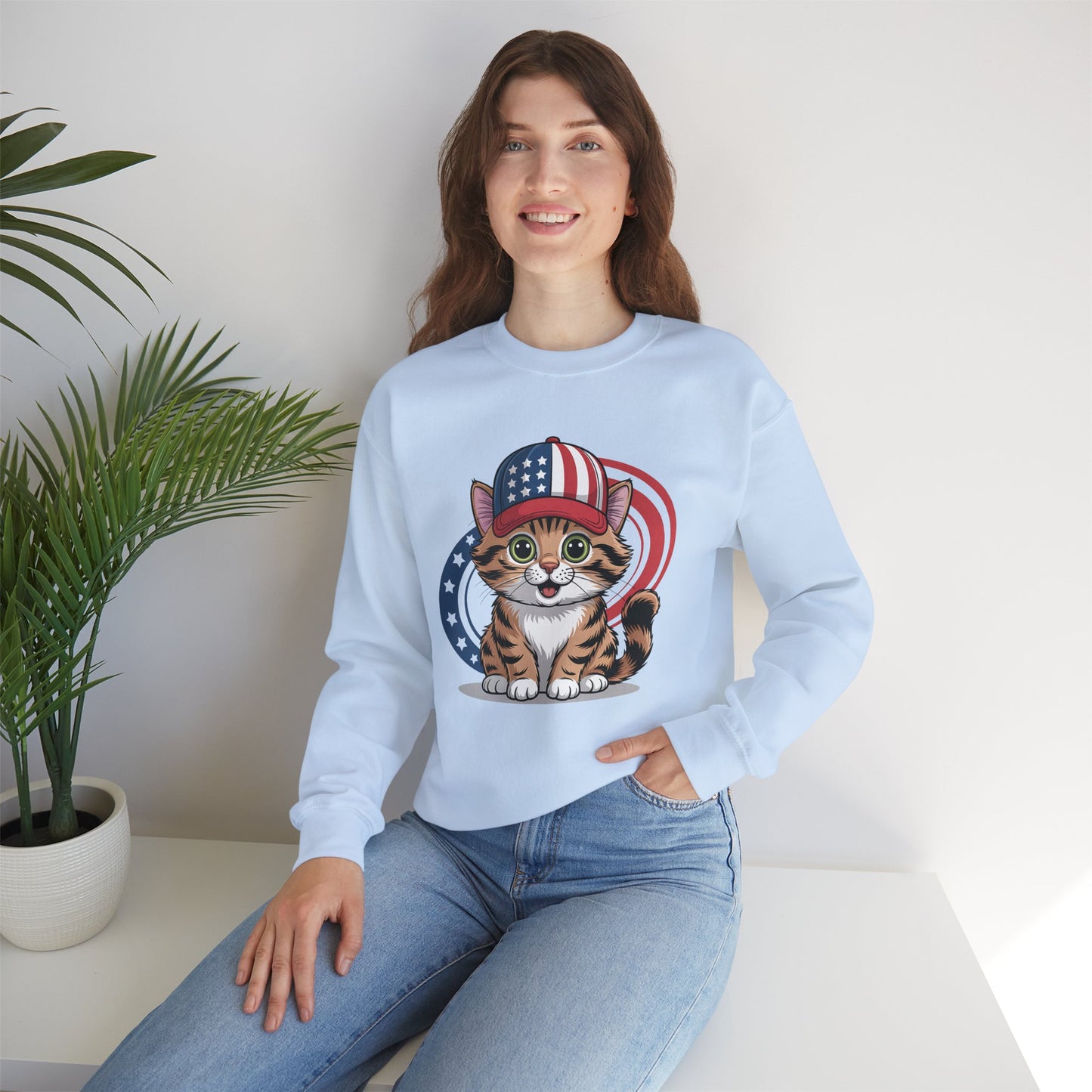 Patriotic Cat Sweatshirt