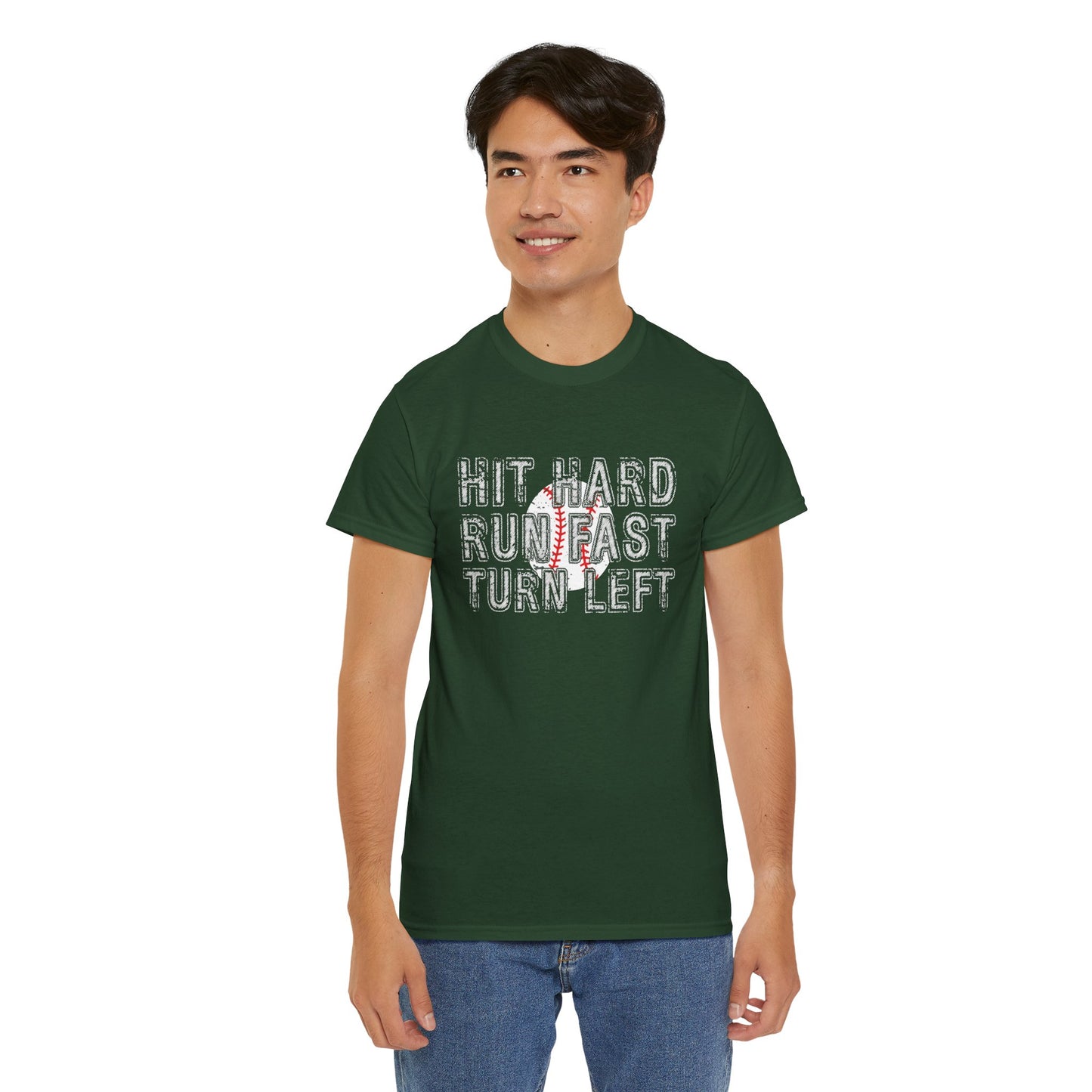 'Hit Hard, Run Fast, Turn Left' Tee