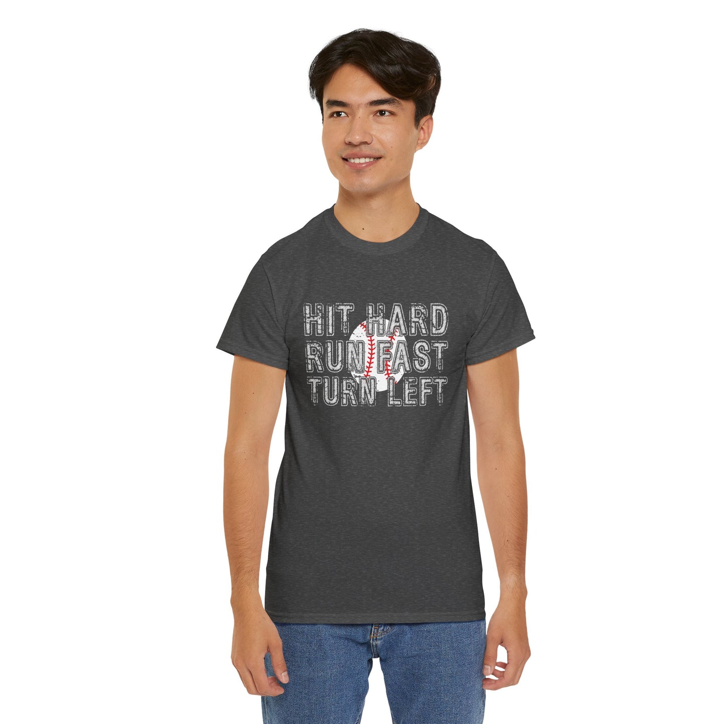 'Hit Hard, Run Fast, Turn Left' Tee