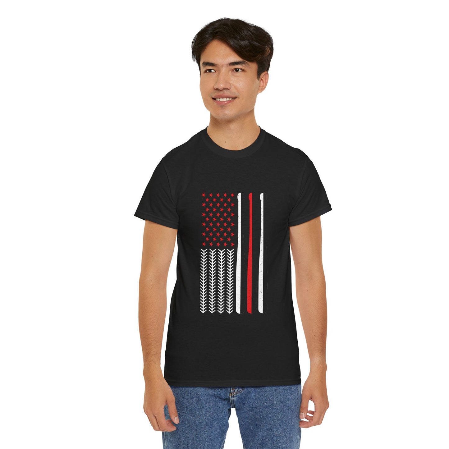 Vintage Baseball American Flag Tee