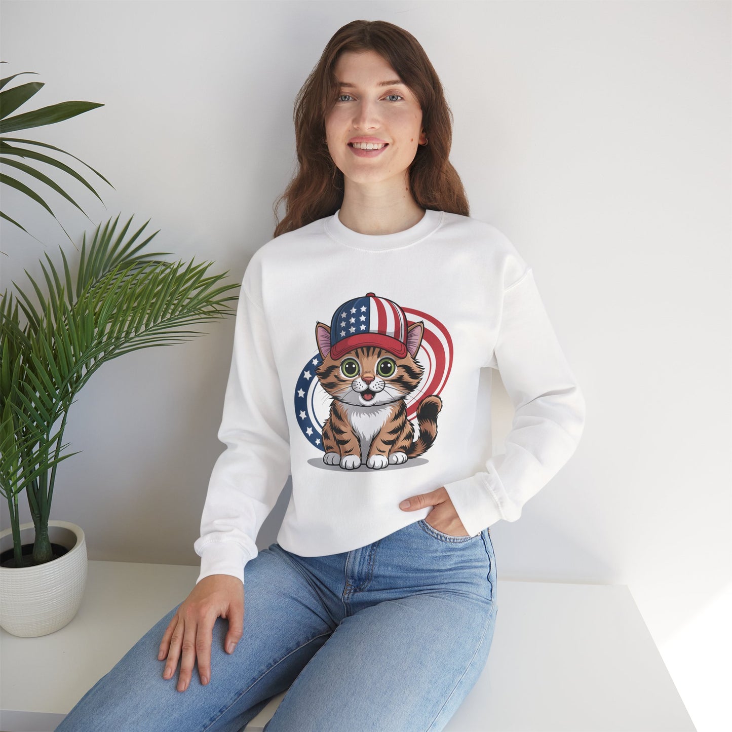 Patriotic Cat Sweatshirt