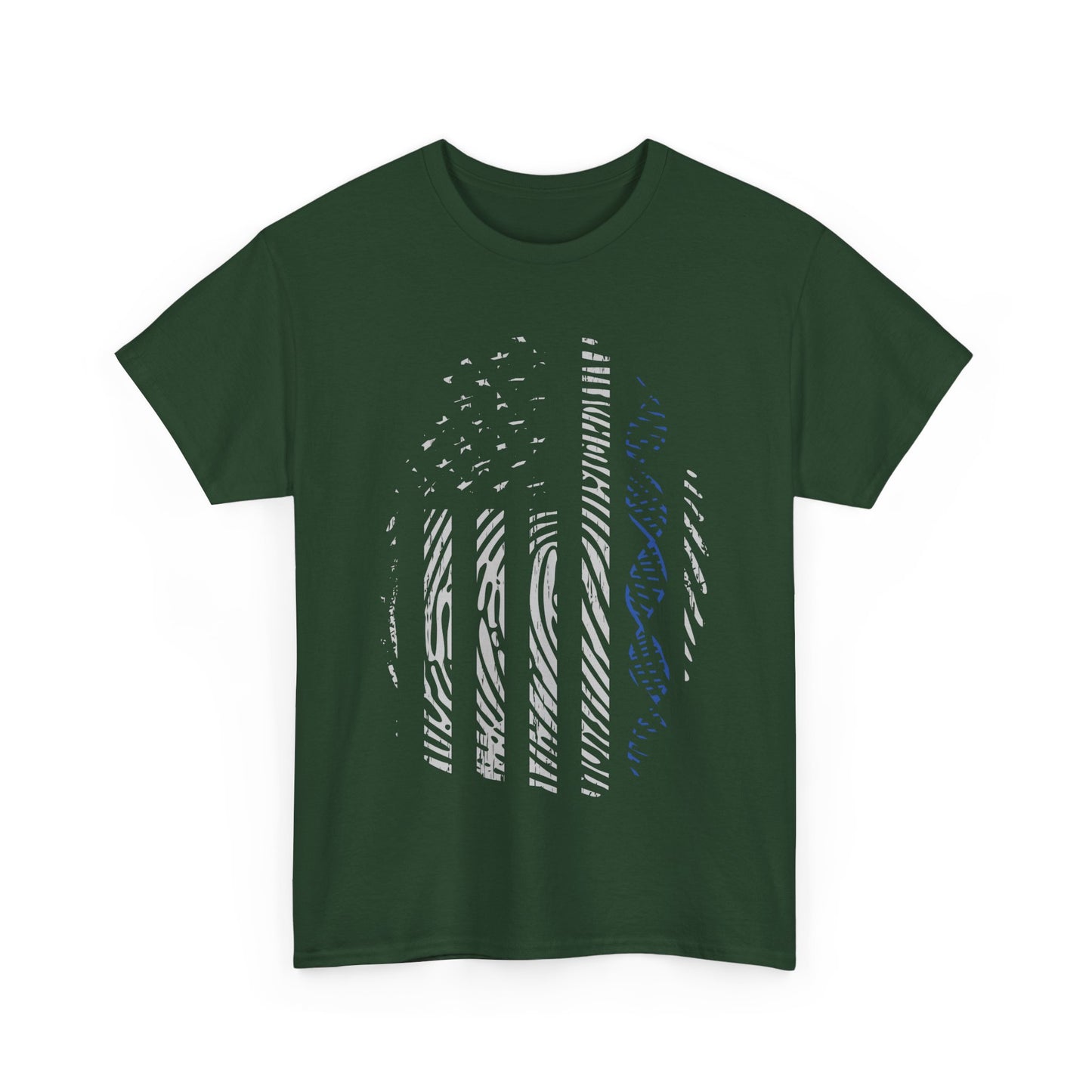 Distressed American Flag Fingerprint Tee